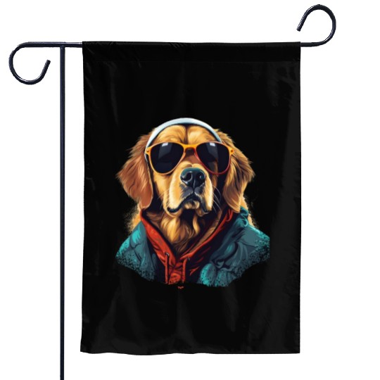 Golden Retriever in the Streets | Dog Lovers Garden Flags