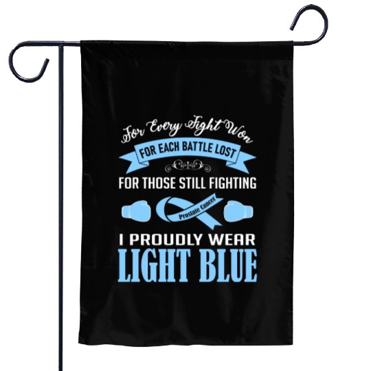 I Proudly Wear Light Blue Prostate Cancer Garden Flags