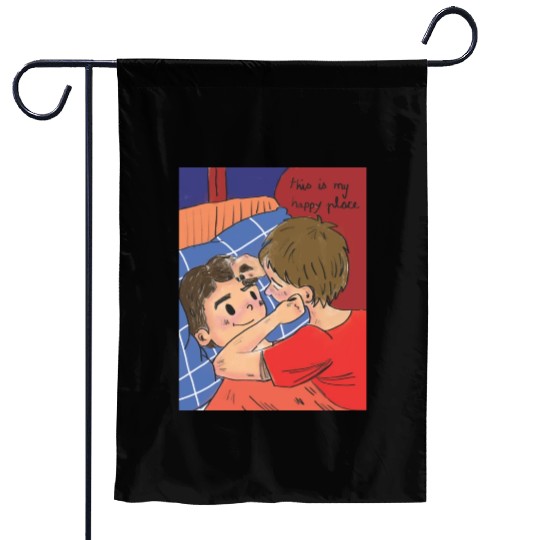 my happy place Garden Flags