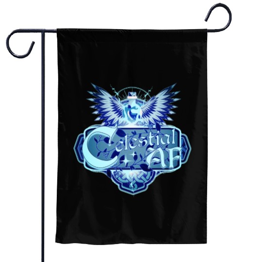 Celestial AF Healing Potion and Angel Wings Garden Flags