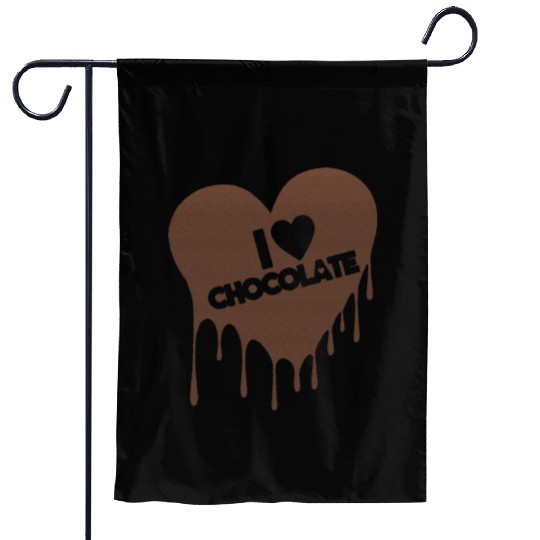 I Love Chocolate Candy Heart Lover Garden Flags