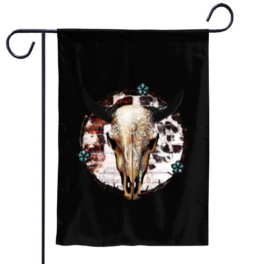 Bull Skull Western Garden Flags