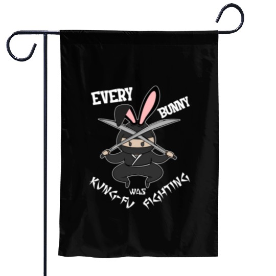 Easter Bunny Ninja Eggs Hunting Kung-Fu Rabbit Egg Garden Flags