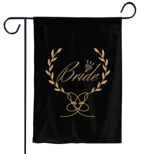 Bride Wedding Honeymoon Garden Flags