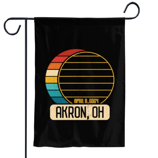 Total Solar Eclipse Ohio Akron April 28 2024Akron Garden Flags