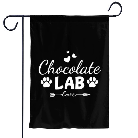 Chocolate Lab Love Garden Flags
