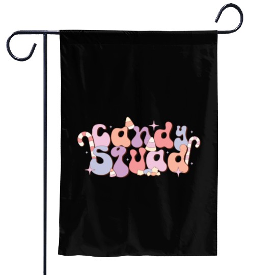 Candy Squad, Happy Halloween Day Garden Flags