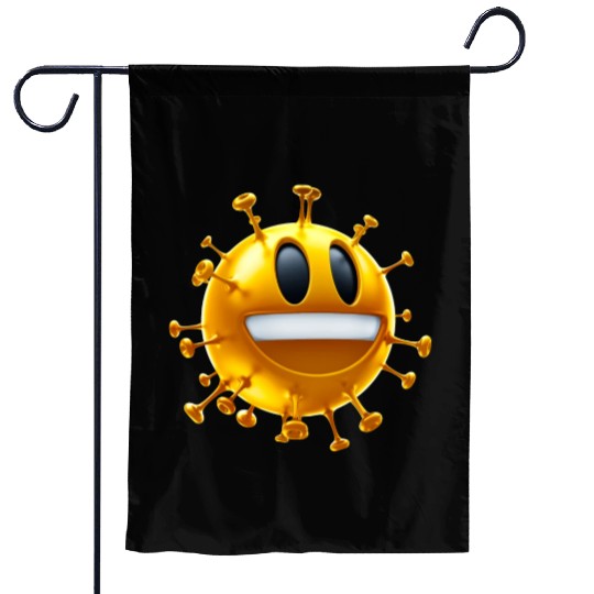 3D Virus Sticker Garden Flags