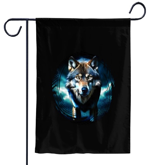 The Midnight Wolf Garden Flags