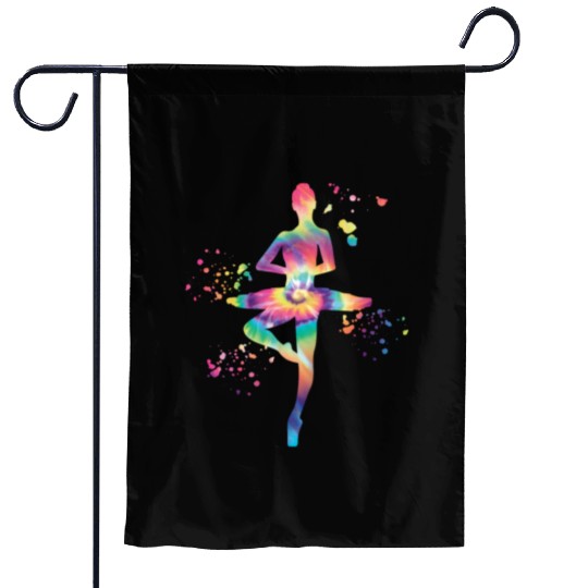 Ballet Dancer Colorsplash Ballerina Garden Flags
