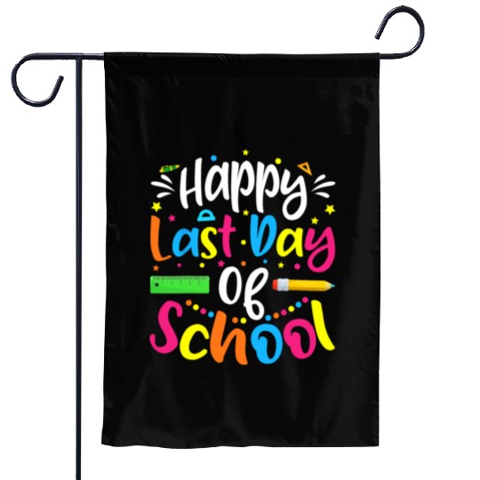 Happy Last Day Of School Teacher Student Garden Flags