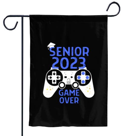 Class Of 2023 Senior Video Game Over School Gamer Garden Flags