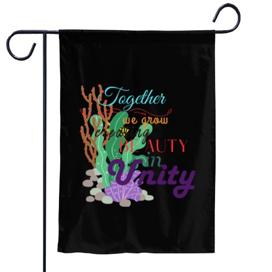 Unified Coral Canvas Garden Flags