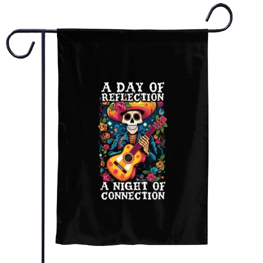 Dia De Los Muertos Sugar Skull Mexican Holiday Garden Flags