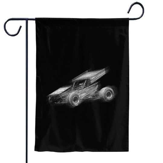 Sprint Car Mom Dirt Track Racing Racing Race Day Garden Flags