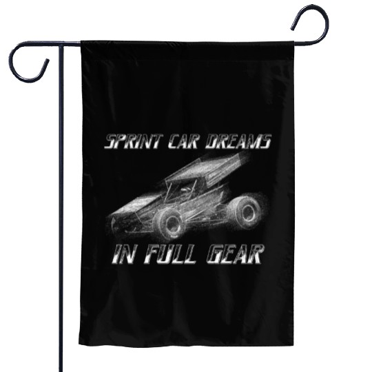 Sprint Car Mom Dirt Track Racing Racing Race Day Garden Flags