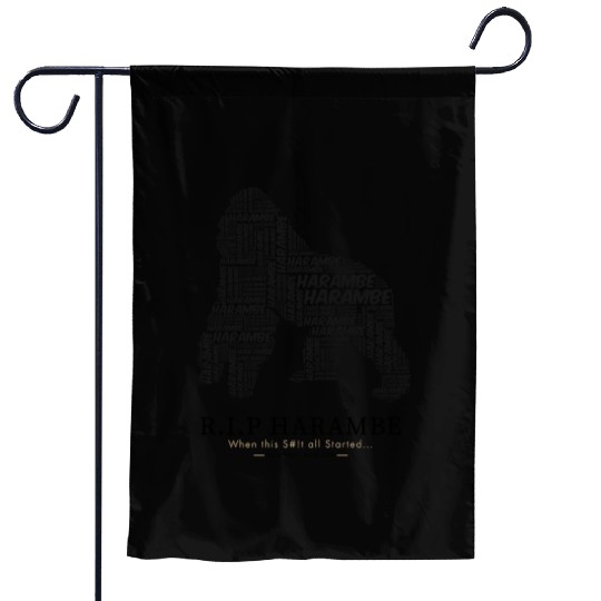 R.I.P Harambe Garden Flags