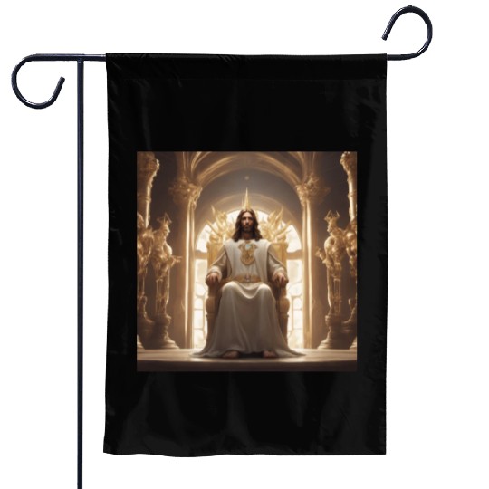 Jesus is king Garden Flags