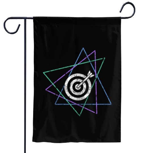 Geometric Bullseye Target Garden Flags