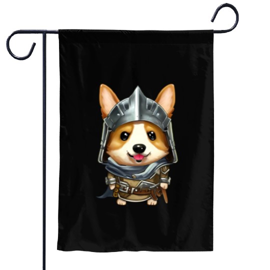 Knight Corgi Garden Flags