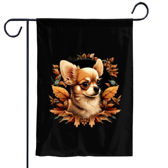 Chihuahua | Thanksgiving Day Farmer Food Autumn Garden Flags