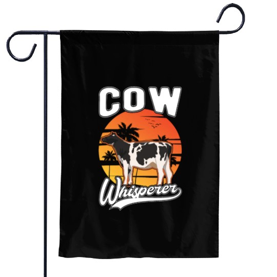 Cow Whisperer Farmer Cattle Breeder Cows Garden Flags