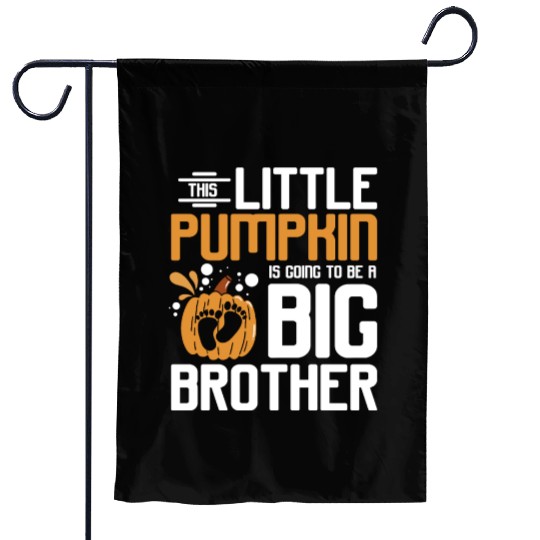 Pregnancy Thanksgiving pumpkin big brother Garden Flags