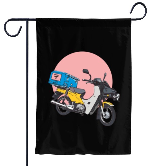 colorful motorcycle Garden Flags