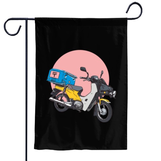 colorful motorcycle Garden Flags