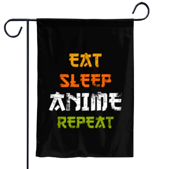 Eat Sleep Anime Repeat Japanese Ga Japan Garden Flags