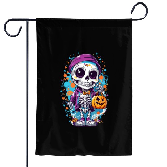 Halloween fantasy skeleton Garden Flags