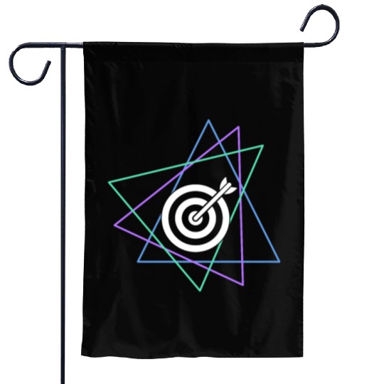 Geometric Bullseye Target Garden Flags