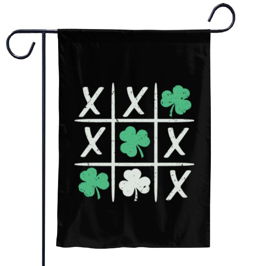 St Patrick s Day Tic Tac Toe Lucky Shamrock Garden Flags