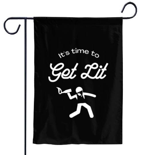 Get Lit Funny Molotov Cocktail Anarchy Lover Garden Flags