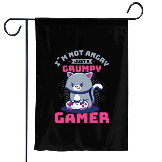Gaming, Gaming, Video Game, Grumpy Cat Gamer Garden Flags