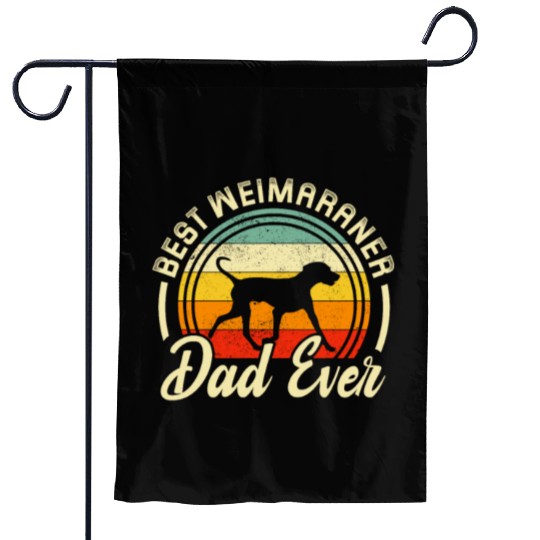 Best Weimaraner Dad Ever Retro Garden Flags