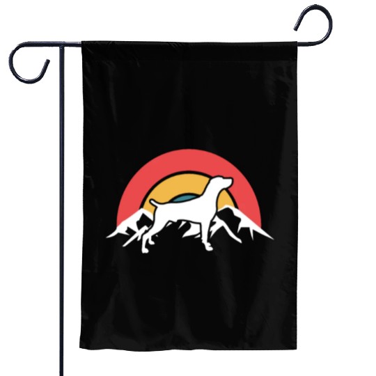 Weimaraner Silhouette Garden Flags