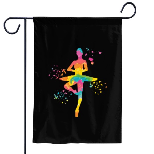 Ballet Dancer Colorsplash Ballerina Garden Flags