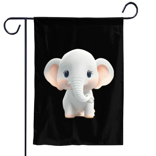 Charming Baby Elephant Innocent Wildlife Beauty Garden Flags