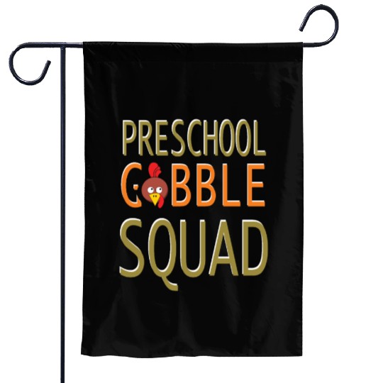 Preschool Gobble Squad Garden Flags
