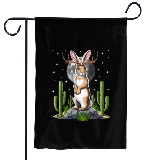 Jackalope Rabbit Garden Flags