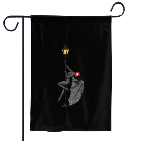 Mothman Pole Dancing On A Street Lamp Funny Garden Flags
