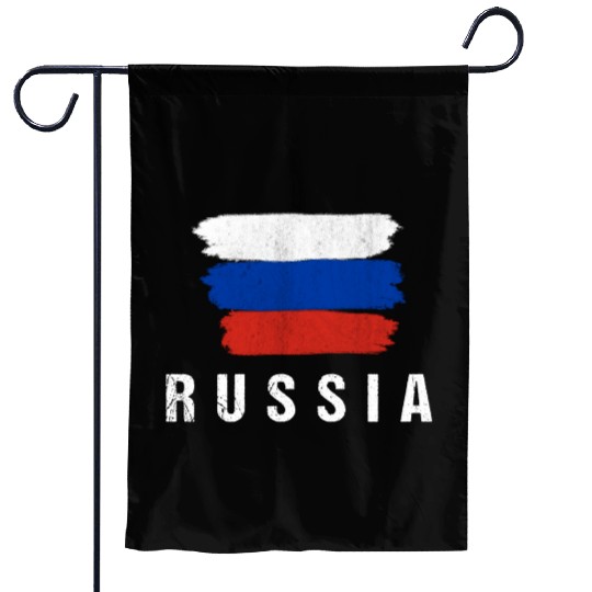 Painted Russia Flag Russian Flag Fan Garden Flags