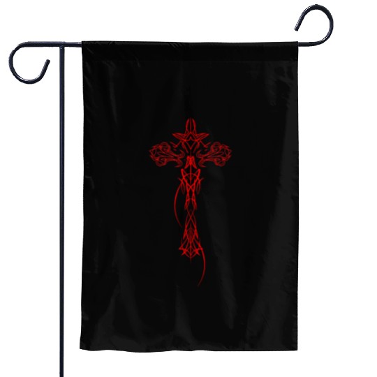 Cyber Crucifix Awesome Cybersigilism For Geometric Garden Flags