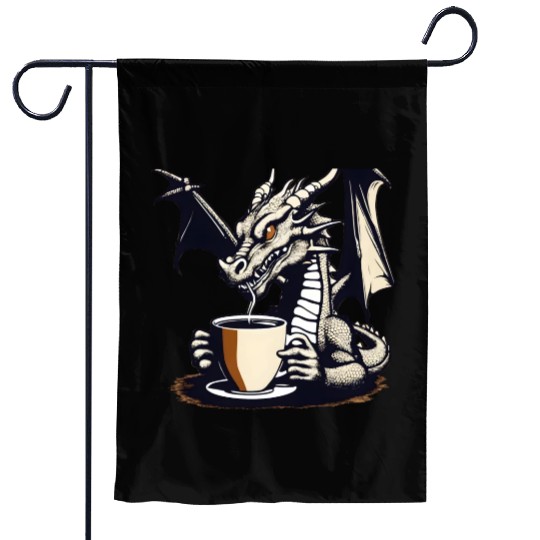 Angry Dragon Coffee Garden Flags