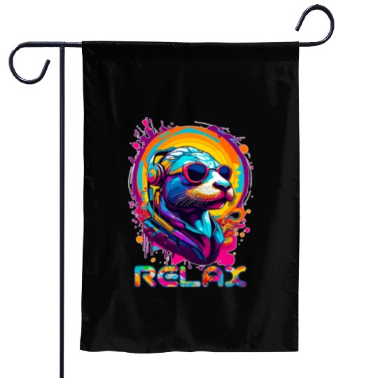 Relax Seal Garden Flags