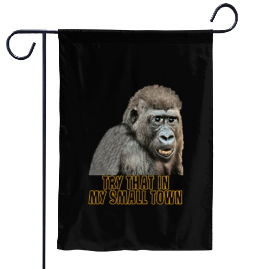 Small Town Ape Garden Flags