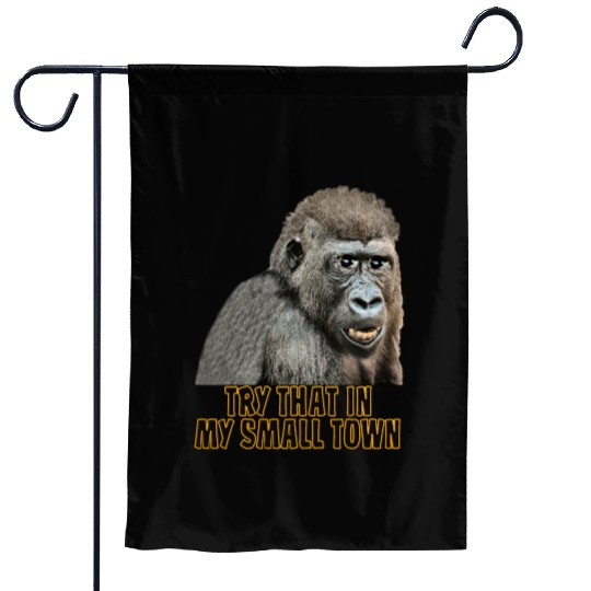 Small Town Ape Garden Flags