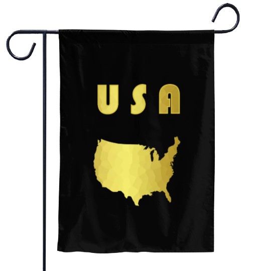 Usa Gold Fourth Of July Garden Flags