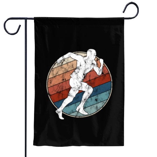 Running Retro Style Garden Flags
